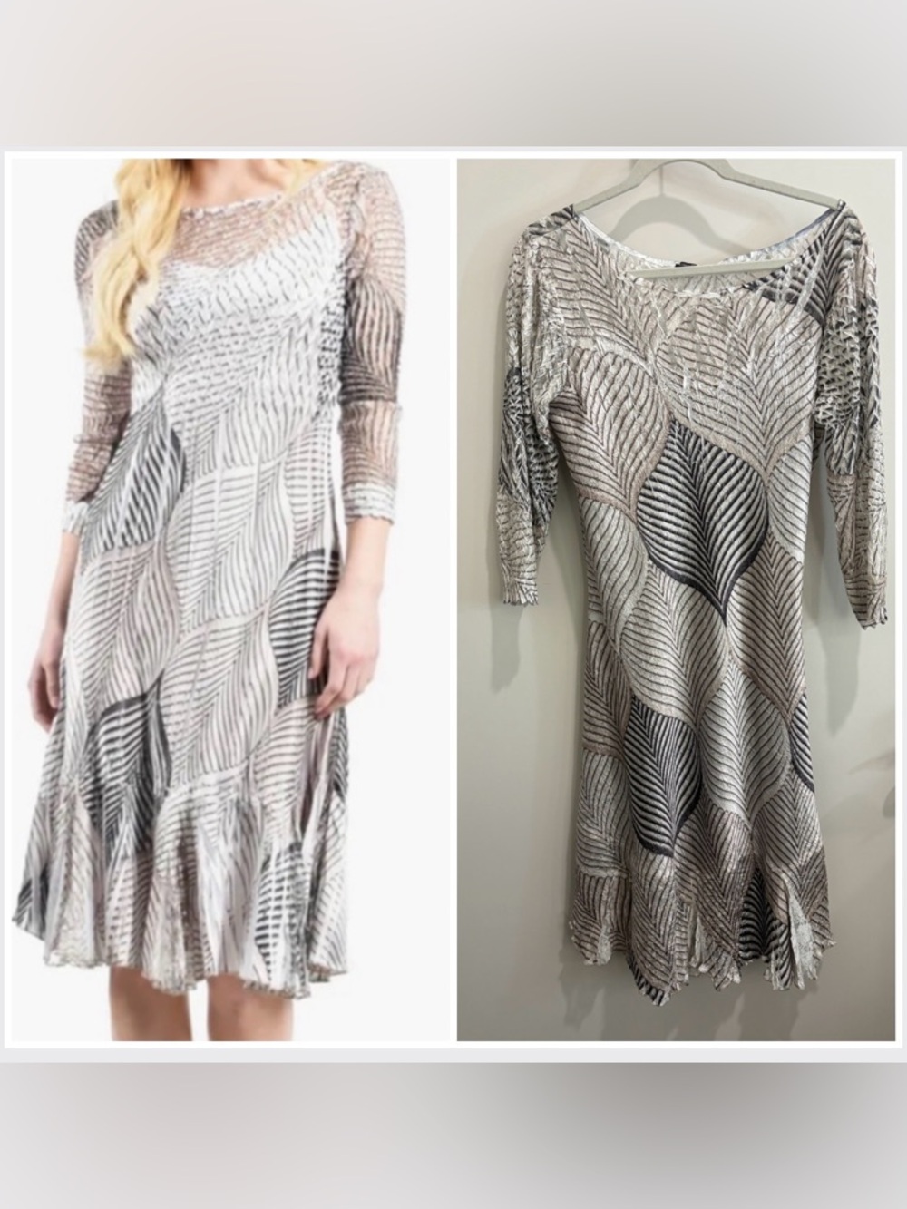 Komarov Pleated Charmeuse Midi Dress ✨